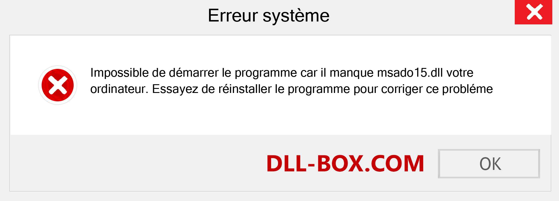 Le fichier msado15.dll est manquant ?. Télécharger pour Windows 7, 8, 10 - Correction de l'erreur manquante msado15 dll sur Windows, photos, images